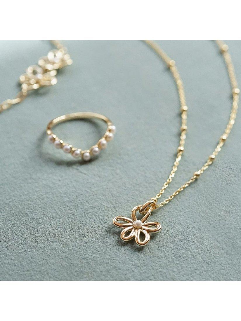 Product image 3 of 3, which shows Daisy London Daisy Bow Pendant, Gold