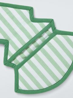 John Lewis Christmas Tree Striped Cotton Pot Holder, Green - view 2, Multi