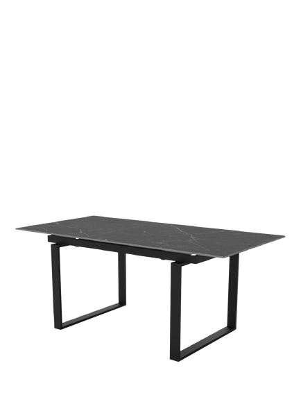 John Lewis Breton Stone 6-8 Seater Extending Dining Table, Black, Grey