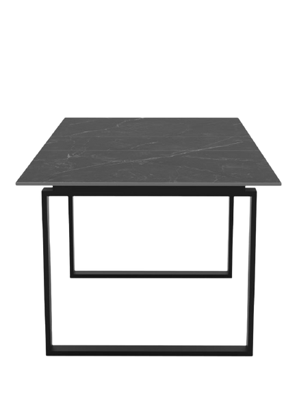 John Lewis Breton Stone 6-8 Seater Extending Dining Table, Black - view 2, Grey
