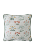 William Morris At Home Carnation Embroidered Cushion, Green