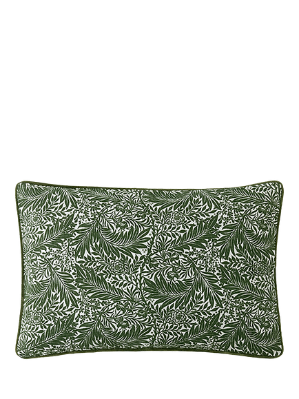 William Morris At Home Larkspur Cushion, Forest Green