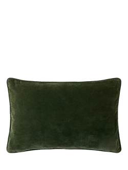 William Morris At Home Larkspur Cushion - view 2, Forest Green