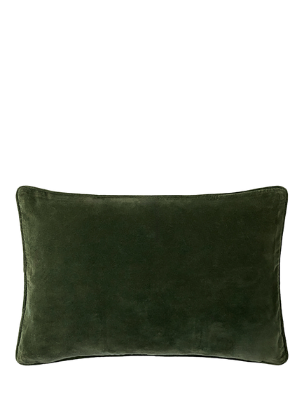 William Morris At Home Larkspur Cushion - view 2, Forest Green