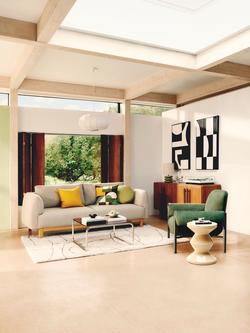 John Lewis Retro Glass Coffee Table, Amber - view 2, Amber