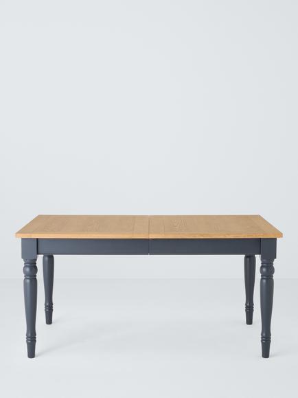 John Lewis Foxmoor 6-8 Seater Extending Dining Table, FSC-Certified (Acacia Wood), Blue - view 2, Dk Blue