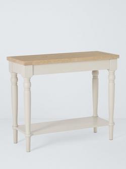 John Lewis Foxmoor Sofa Side Table, FSC-Certified, Oak/Natural, Cream