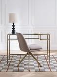 John Lewis Langham Glass Desk, Brass