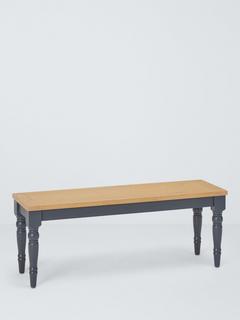 John Lewis Foxmoor 2 Seater Dining Bench, FSC-Certified, Blue