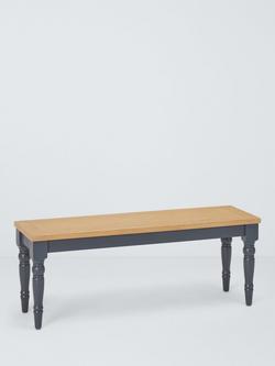 John Lewis Foxmoor 2 Seater Dining Bench, FSC-Certified, Blue