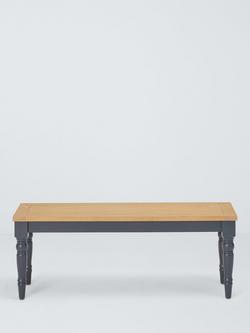 John Lewis Foxmoor 2 Seater Dining Bench, FSC-Certified - view 2, Blue