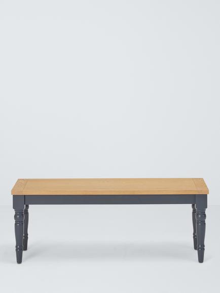 John Lewis Foxmoor 2 Seater Dining Bench, FSC-Certified - view 2, Blue