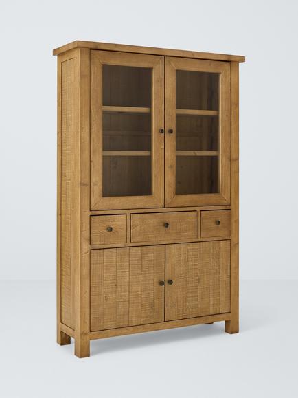 John Lewis Reclaimed Timber Glazed Dresser, Natural, Natural