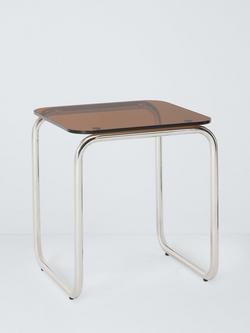 John Lewis Retro Glass Side Table, Amber, Amber