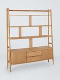 John Lewis Grayson Wide Shelving Unit, Oak