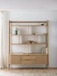John Lewis Grayson Wide Shelving Unit, Oak