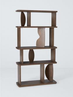 John Lewis Aura Tall Shelf Unit, Dark Stain