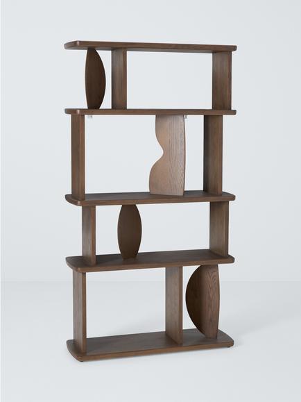 John Lewis Aura Tall Shelf Unit, Dark Stain