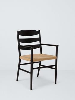 John Lewis Reed Dining Armchair, Black, Ebony