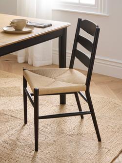 John Lewis Reed Dining Chair, Black - view 2, Ebony
