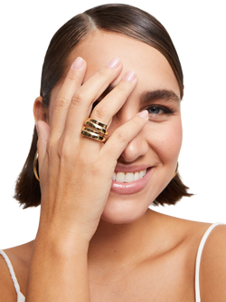 UNOde50 Maratua Twist Pre-Stacked Ring, Gold - view 2, Gold
