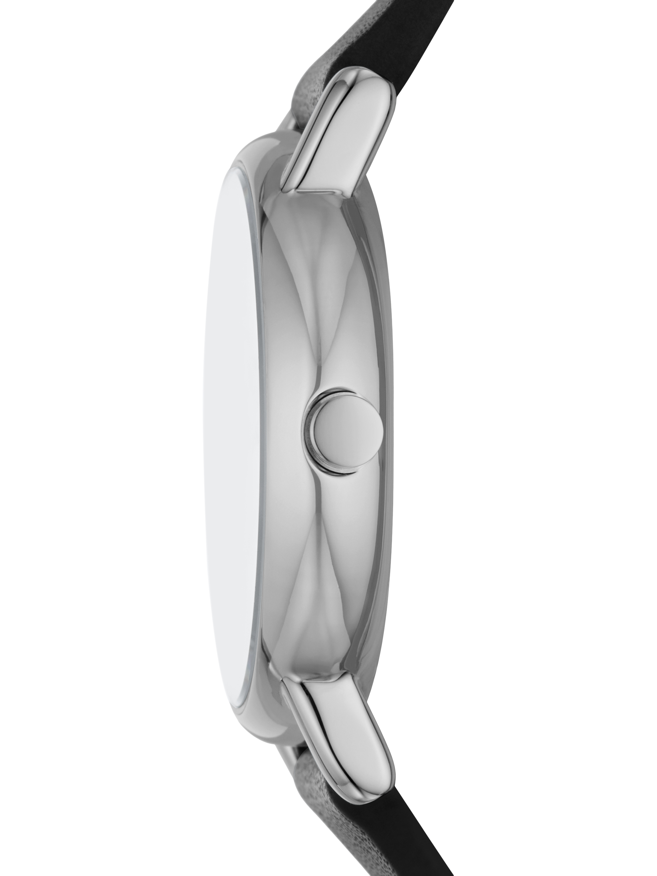 Product image 2 of 4, which shows Skagen SKW3120 Women's Signatur Lille Leather Strap Watch, Black/White