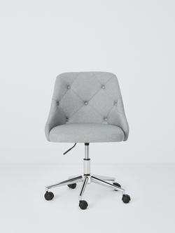 John Lewis Tilly Button Back Office Chair, Natural - view 2, Grey