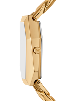 Michael Kors MK4878 Women's Suri Asymmetrical Case Bracelet Strap Watch - view 2, Gold