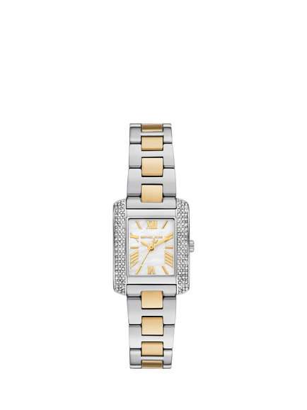 Michael Kors MK4882 Women's Mother of Pearl Crystal Bracelet Strap Watch, Silver And 2-tone