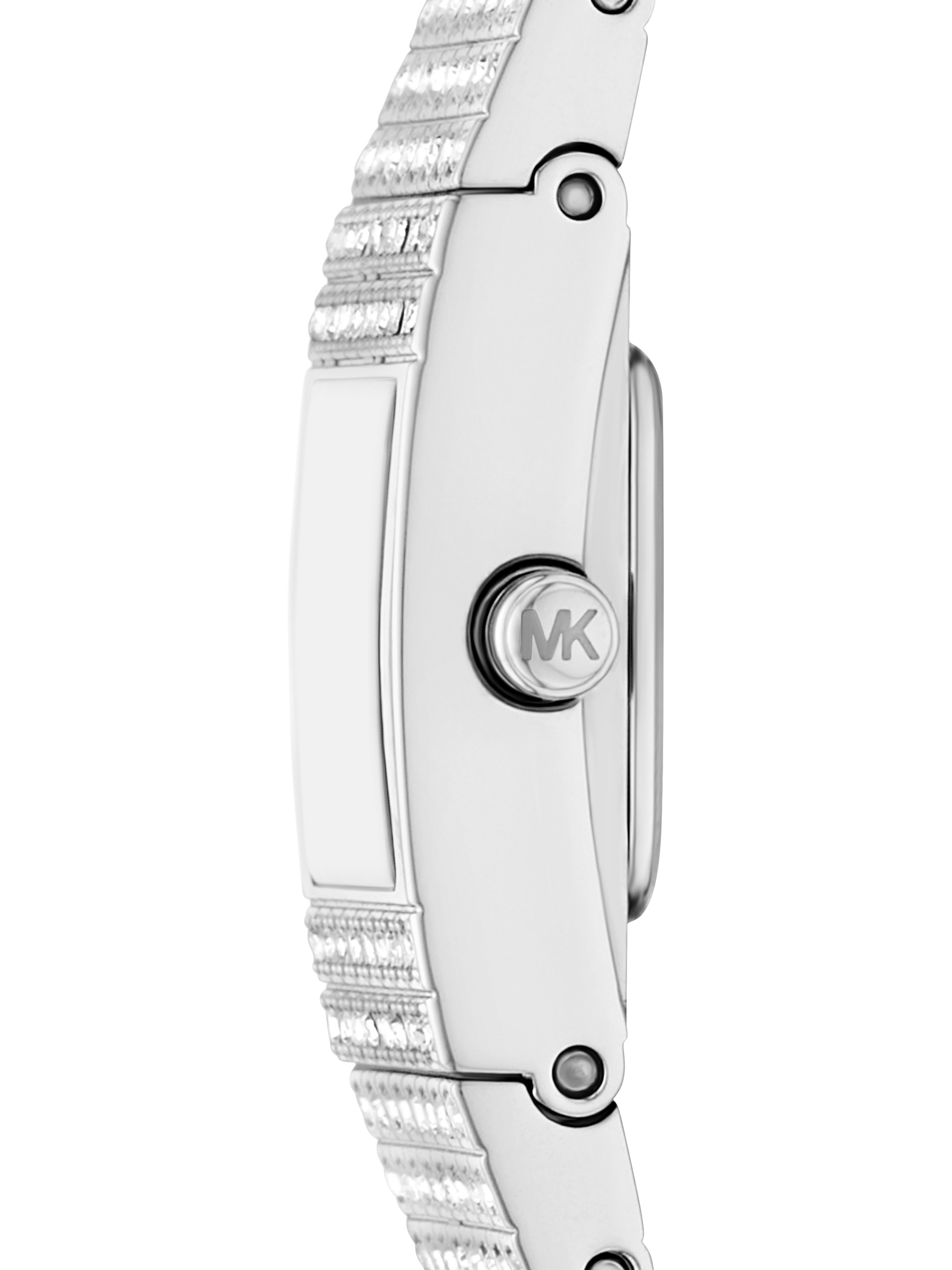 Product image 2 of 5, which shows Michael Kors MK4886 Women's Darrington Crystal Bracelet Strap Watch, Silver