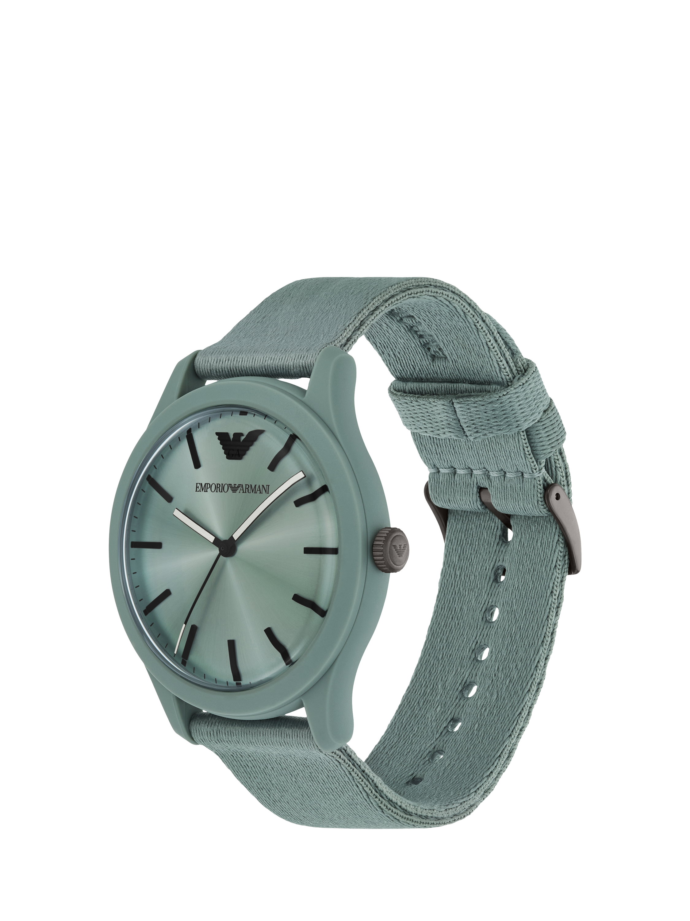 Product image 2 of 6, which shows Emporio Armani AR11654 Men's Fabric Strap Watch, Green