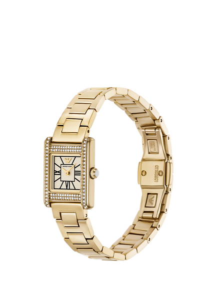 Emporio Armani AR11663 Women's Bracelet Strap Watch, Gold - view 2, Gold