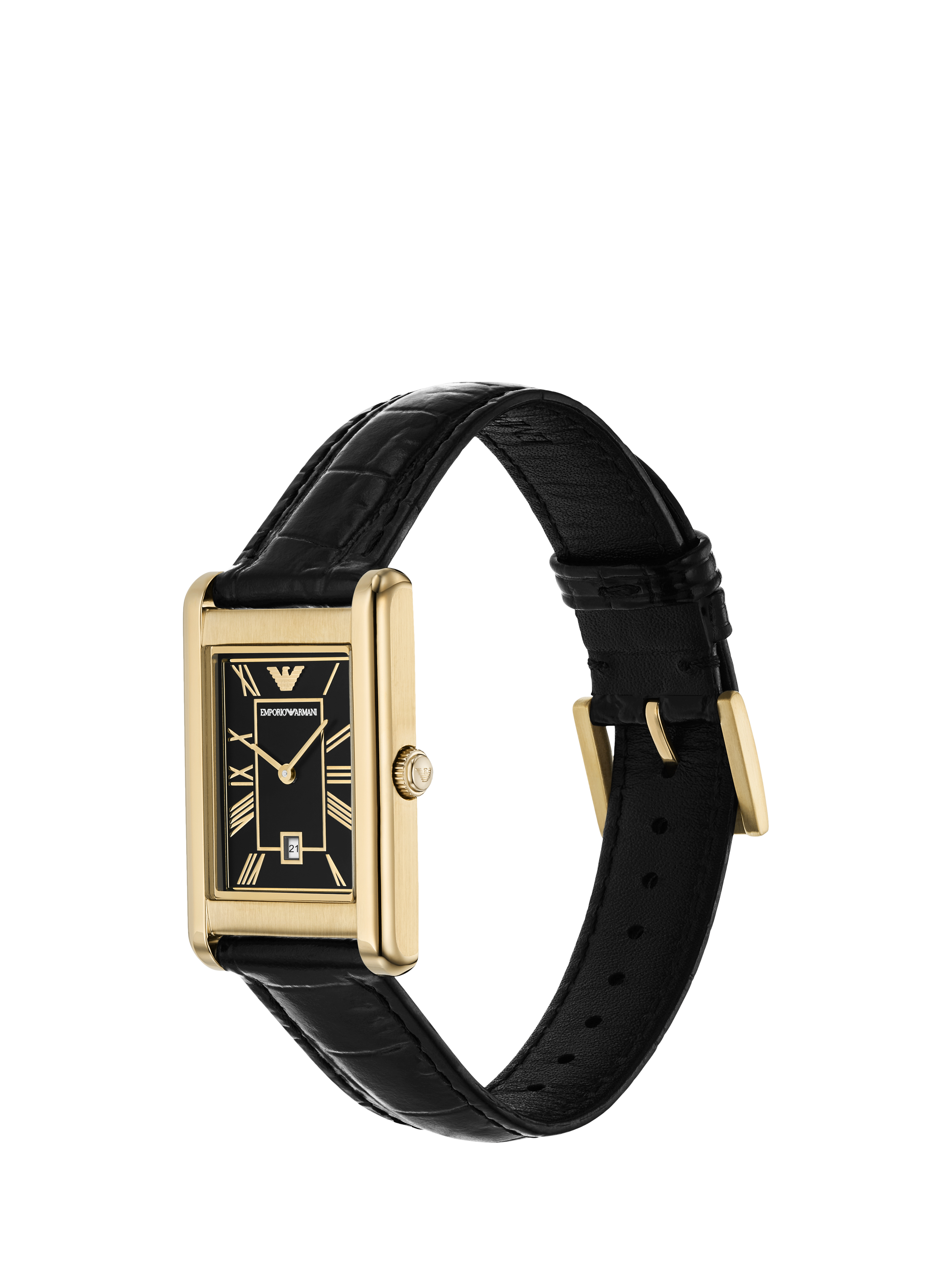 Emporio Armani AR11666 Men's Date Leather Strap Watch - Main Image