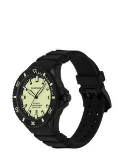 Emporio Armani AR60085 Men's Sea Explorer Automatic Silicone Strap Watch - view 2, Black