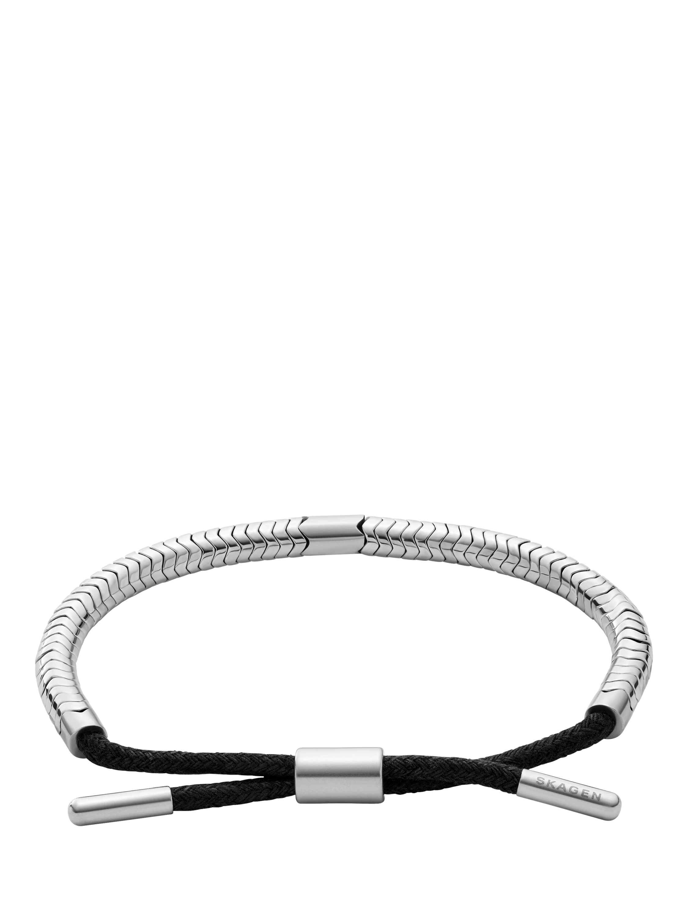 Product image 2 of 4, which shows Skagen Pelle Beaded Bracelet, Silver