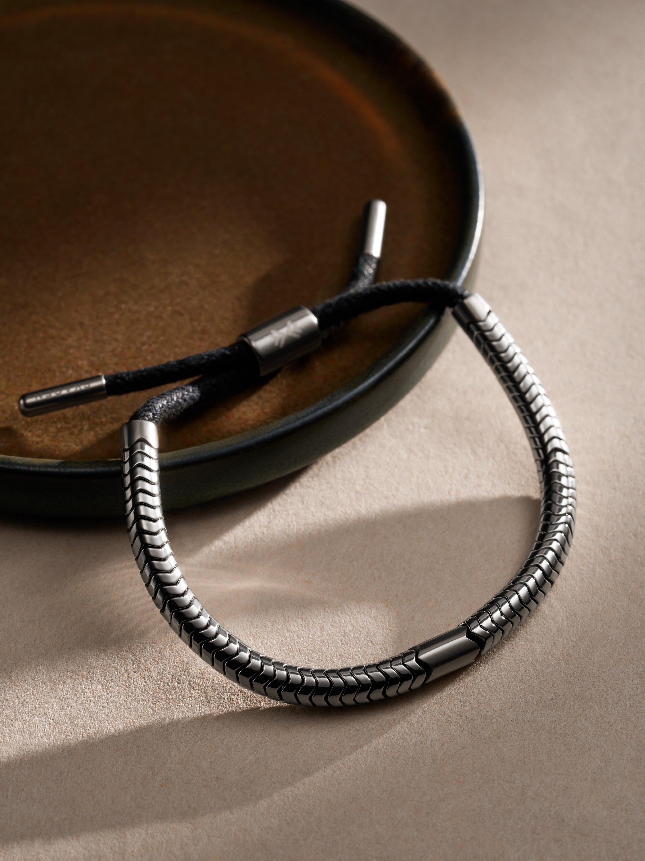 Product image 3 of 4, which shows Skagen Pelle Beaded Bracelet, Silver