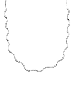 Skagen Wave Chain Necklace, Silver - view 2, Silver