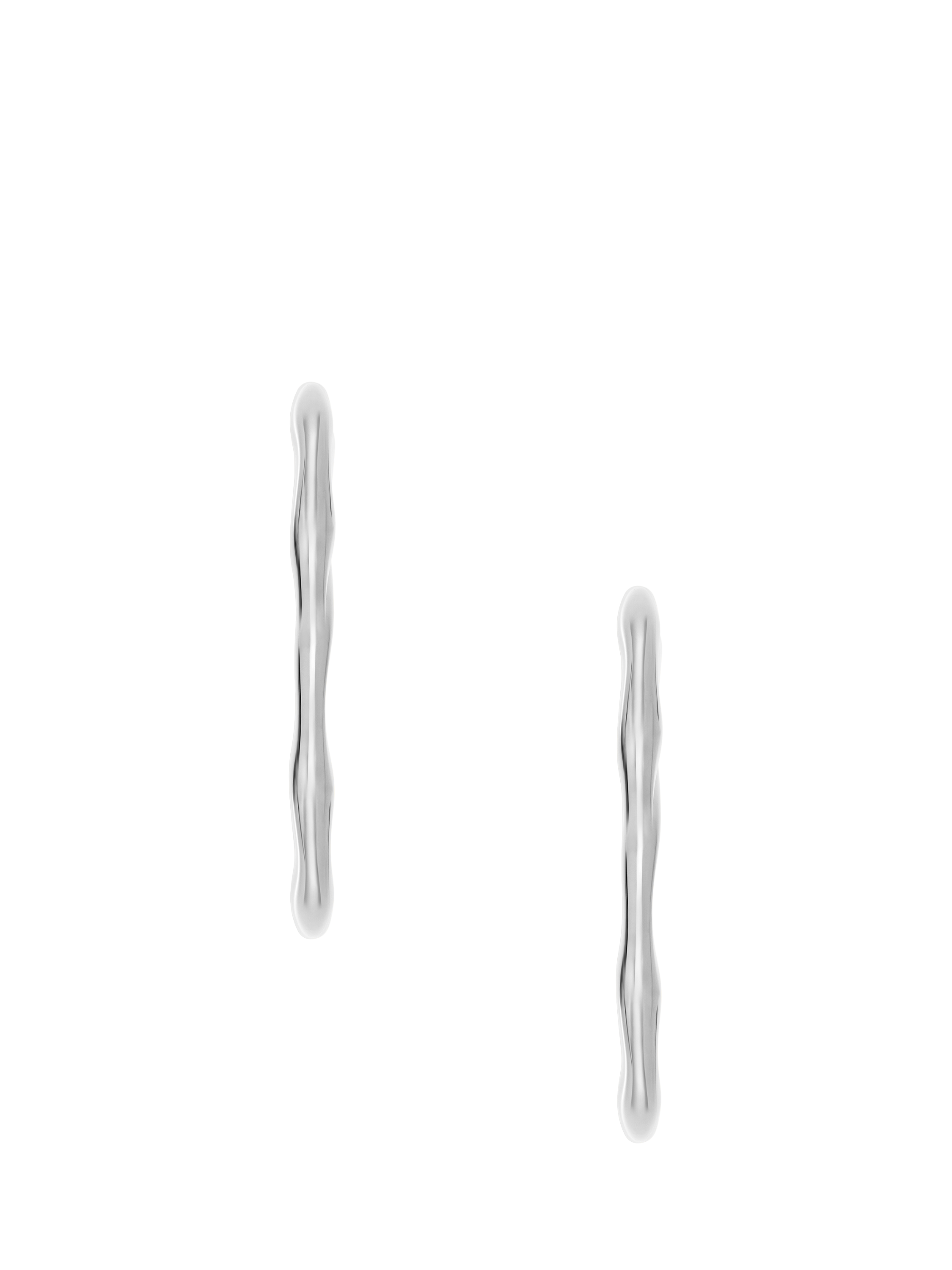 Product image 2 of 2, which shows Skagen Stainless Steel Hoop Earrings, Silver