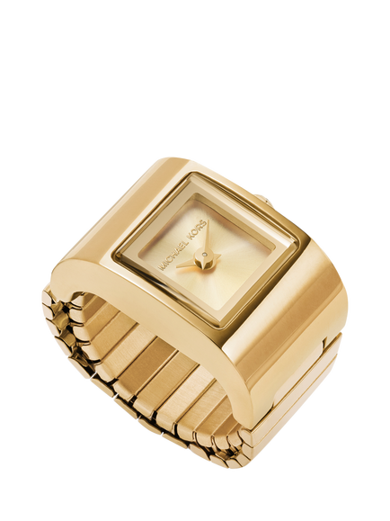 Michael Kors MK4883 Women's Darrington Watch Ring, Gold, Gold