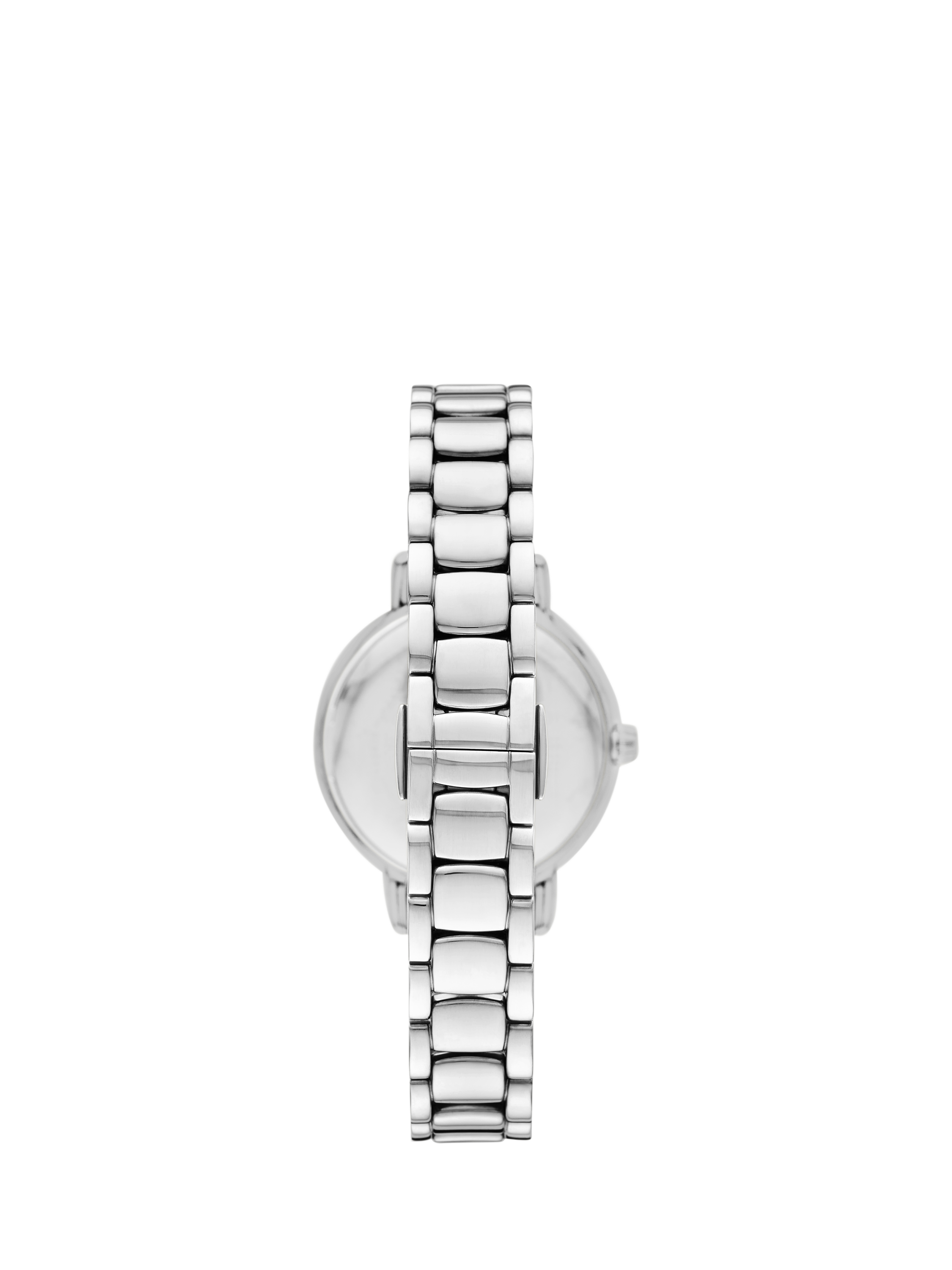 Product image 4 of 7, which shows Emporio Armani AR80071 Women's Chain Bracelet and Bracelet Strap Watch Gift Set, Silver