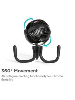 Munchkin Portable Stroller Fan, Black - view 2, Black