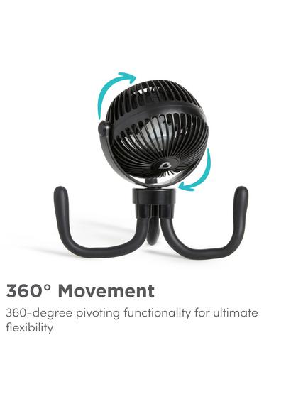 Munchkin Portable Stroller Fan, Black - view 2, Black