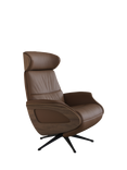Flexlux Clement Relax Recliner Chair with Integrated Footrest, Black Leg