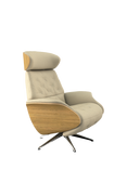 Flexlux Volden Relax Recliner Chair with Integrated Footrest, Polished Aluminium Leg