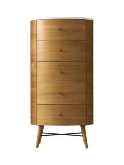 West Elm Penelope Marble Top 5 Drawer Dresser, Acorn, Acorn