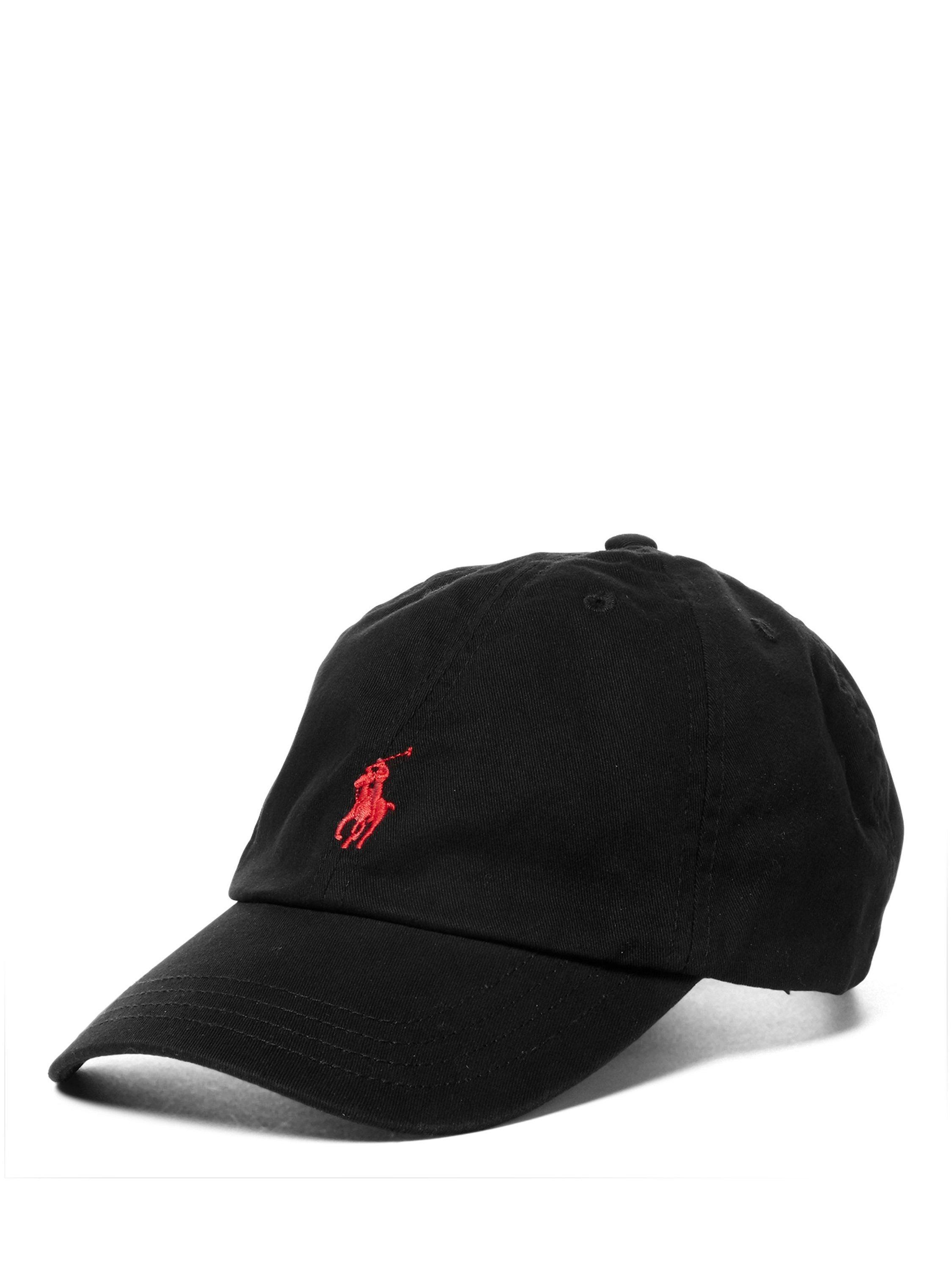 Product image 1 of 2, which shows Ralph Lauren Kids' Cotton Signature Logo Cap, Black