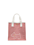 Radley Heritage Dog Recycled Cotton Canvas Grab Bag, Sienna Pink/White
