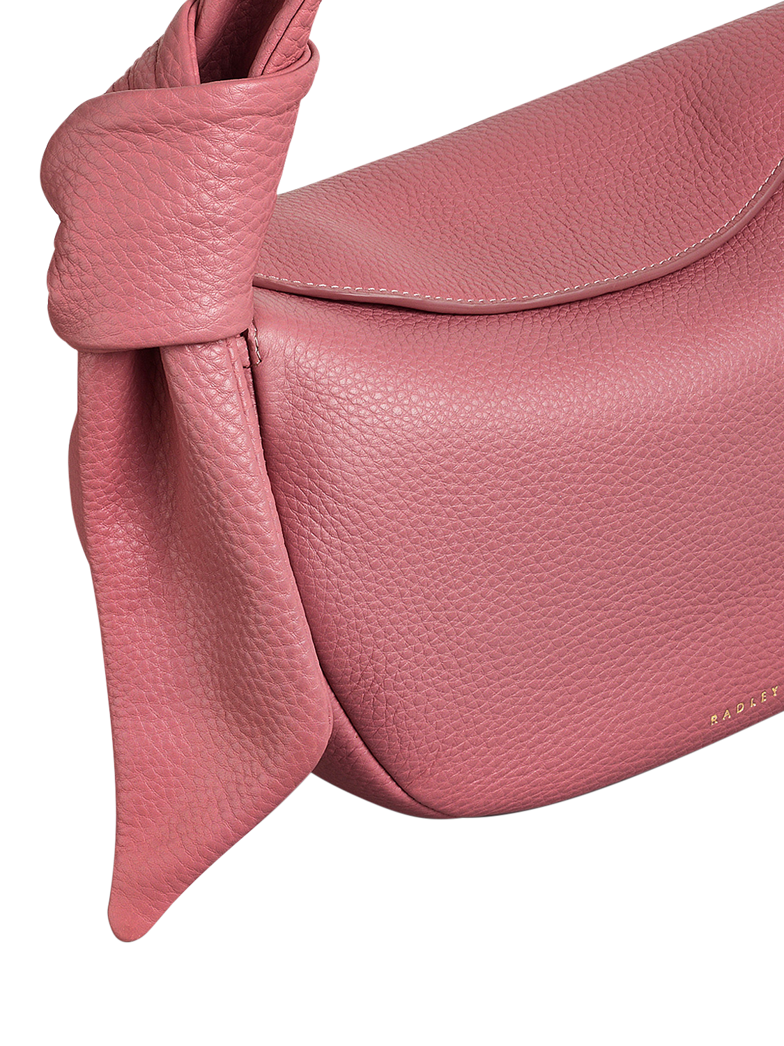 Product image 4 of 5, which shows Radley The Grove Leather Small Flapover Grab Bag, Sienna Pink