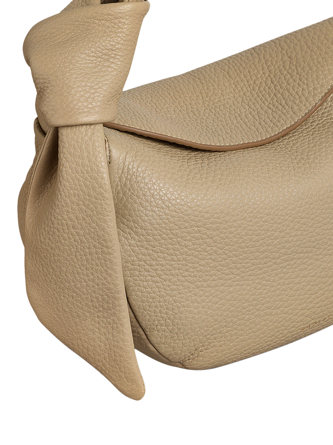 Product image 4 of 4, which shows Radley The Grove Leather Small Flapover Grab Bag, Stone