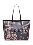 Radley Southwell Gardens Floral Large Open Tote Bag, Black/Blush